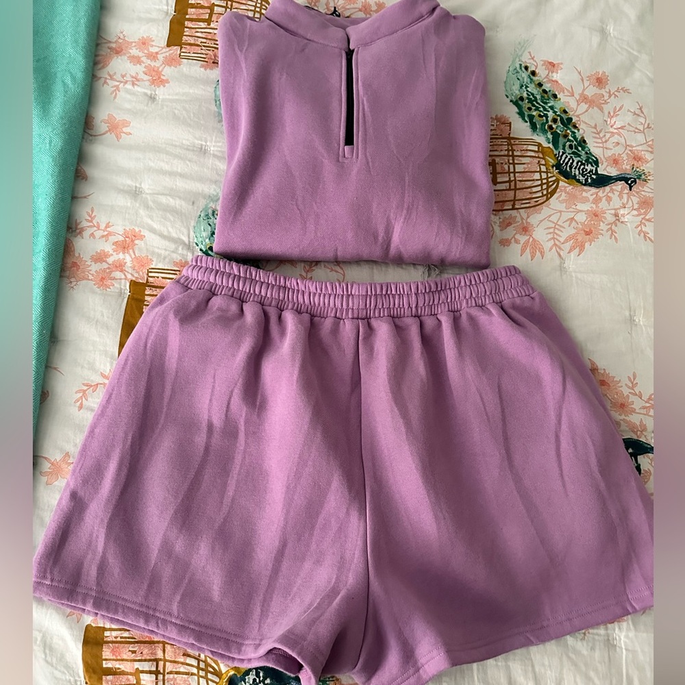 ANRABESS 2 Piece Pullover Sweatshirt Shorts Set Size XL - Picture 3 of 5